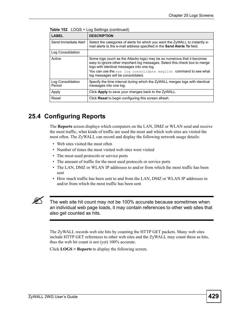 4 configuring reports | ZyXEL Communications ZyXEL ZyWALL 2WG User Manual | Page 429 / 730