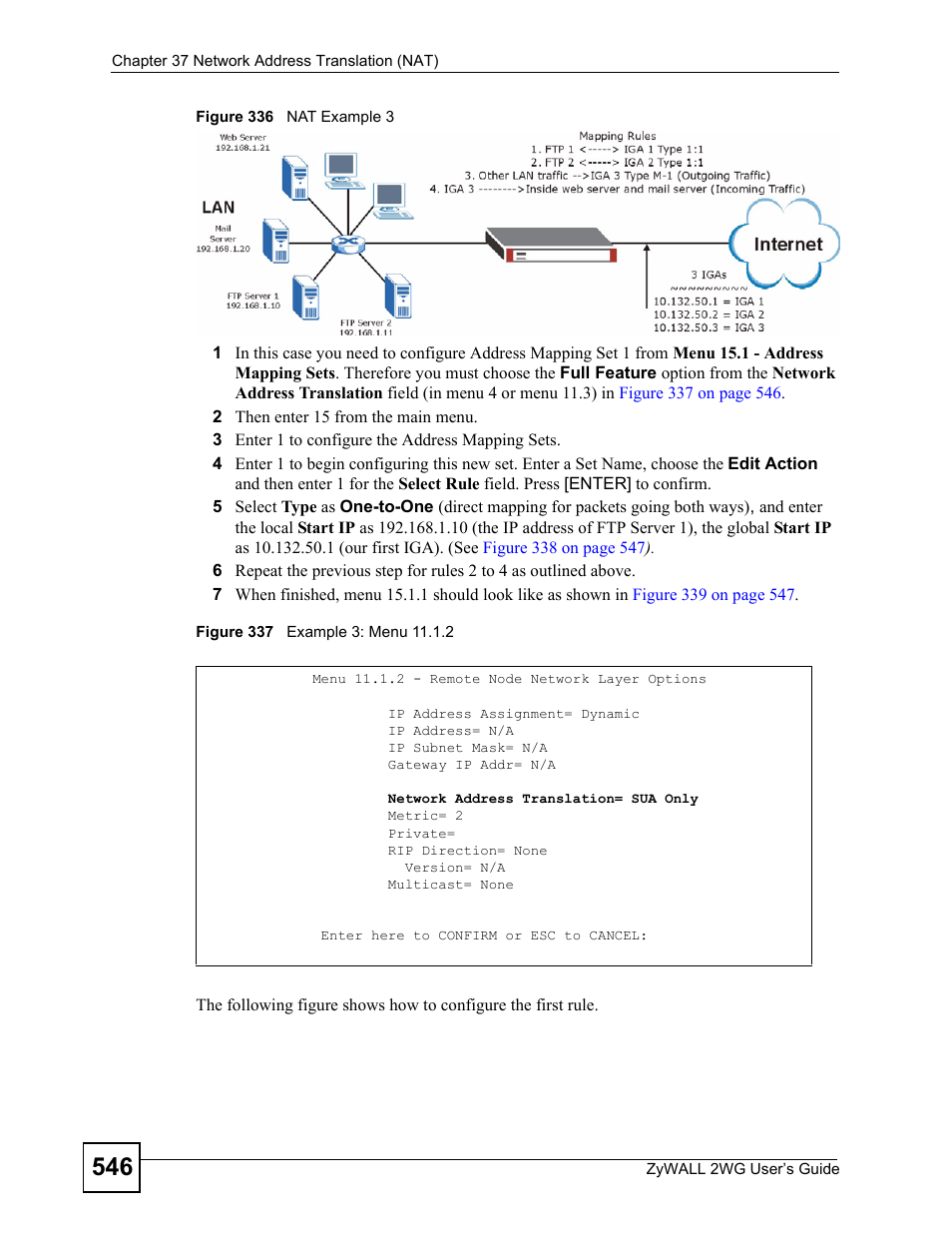 ZyXEL Communications ZyXEL ZyWALL 2WG User Manual | Page 546 / 730