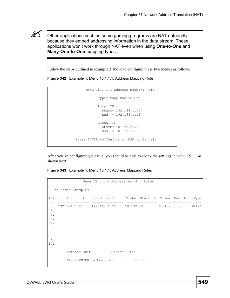 ZyXEL Communications ZyXEL ZyWALL 2WG User Manual | Page 549 / 730