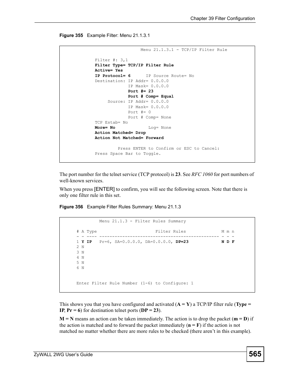 ZyXEL Communications ZyXEL ZyWALL 2WG User Manual | Page 565 / 730