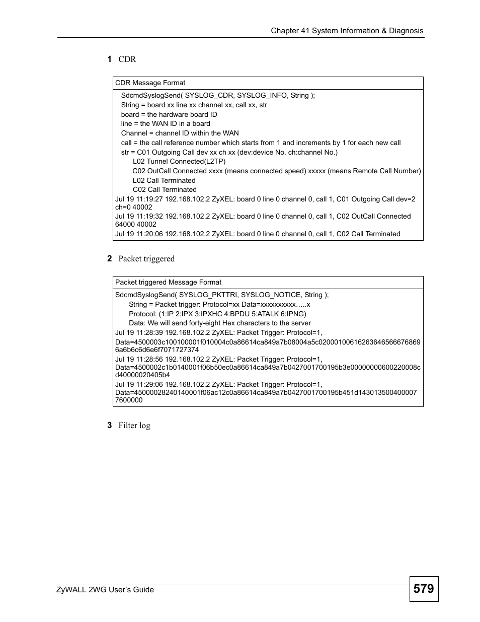 ZyXEL Communications ZyXEL ZyWALL 2WG User Manual | Page 579 / 730