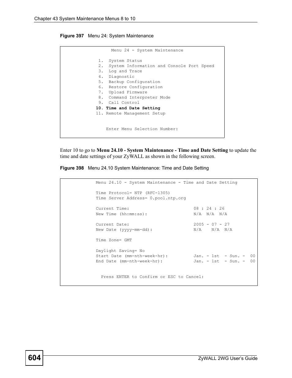 ZyXEL Communications ZyXEL ZyWALL 2WG User Manual | Page 604 / 730