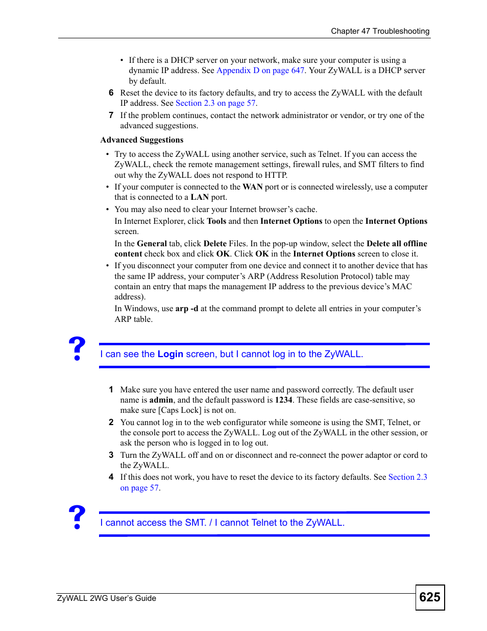 ZyXEL Communications ZyXEL ZyWALL 2WG User Manual | Page 625 / 730