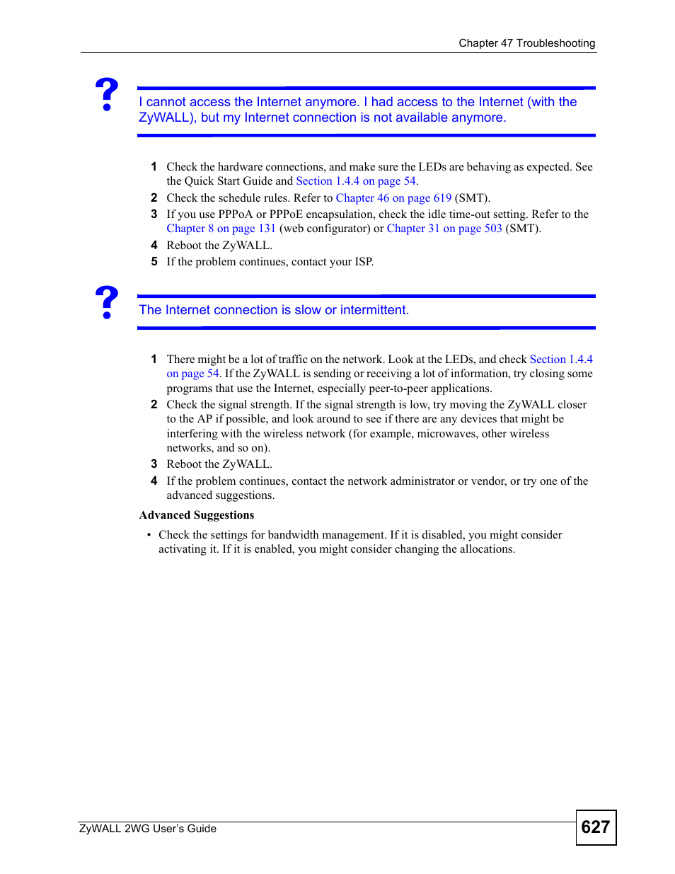 ZyXEL Communications ZyXEL ZyWALL 2WG User Manual | Page 627 / 730