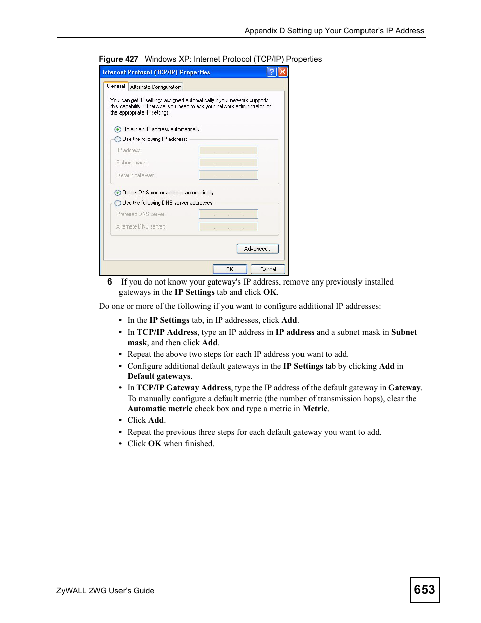 ZyXEL Communications ZyXEL ZyWALL 2WG User Manual | Page 653 / 730