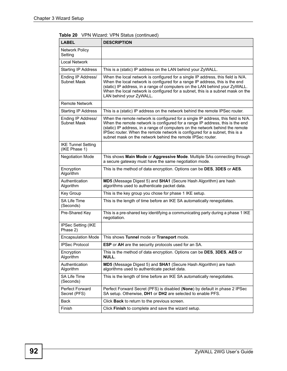 ZyXEL Communications ZyXEL ZyWALL 2WG User Manual | Page 92 / 730