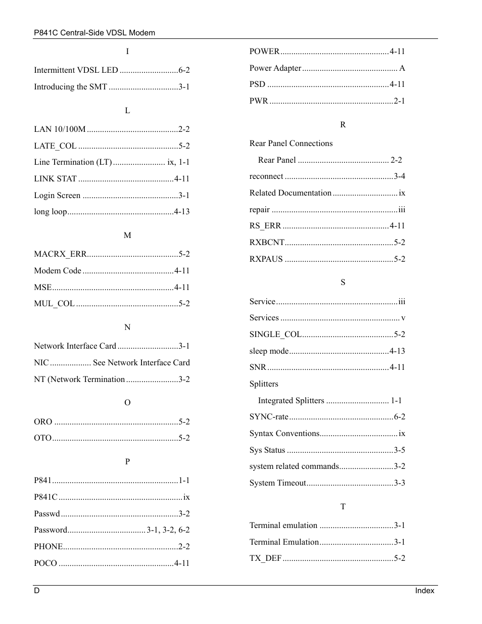 ZyXEL Communications P841C User Manual | Page 40 / 41