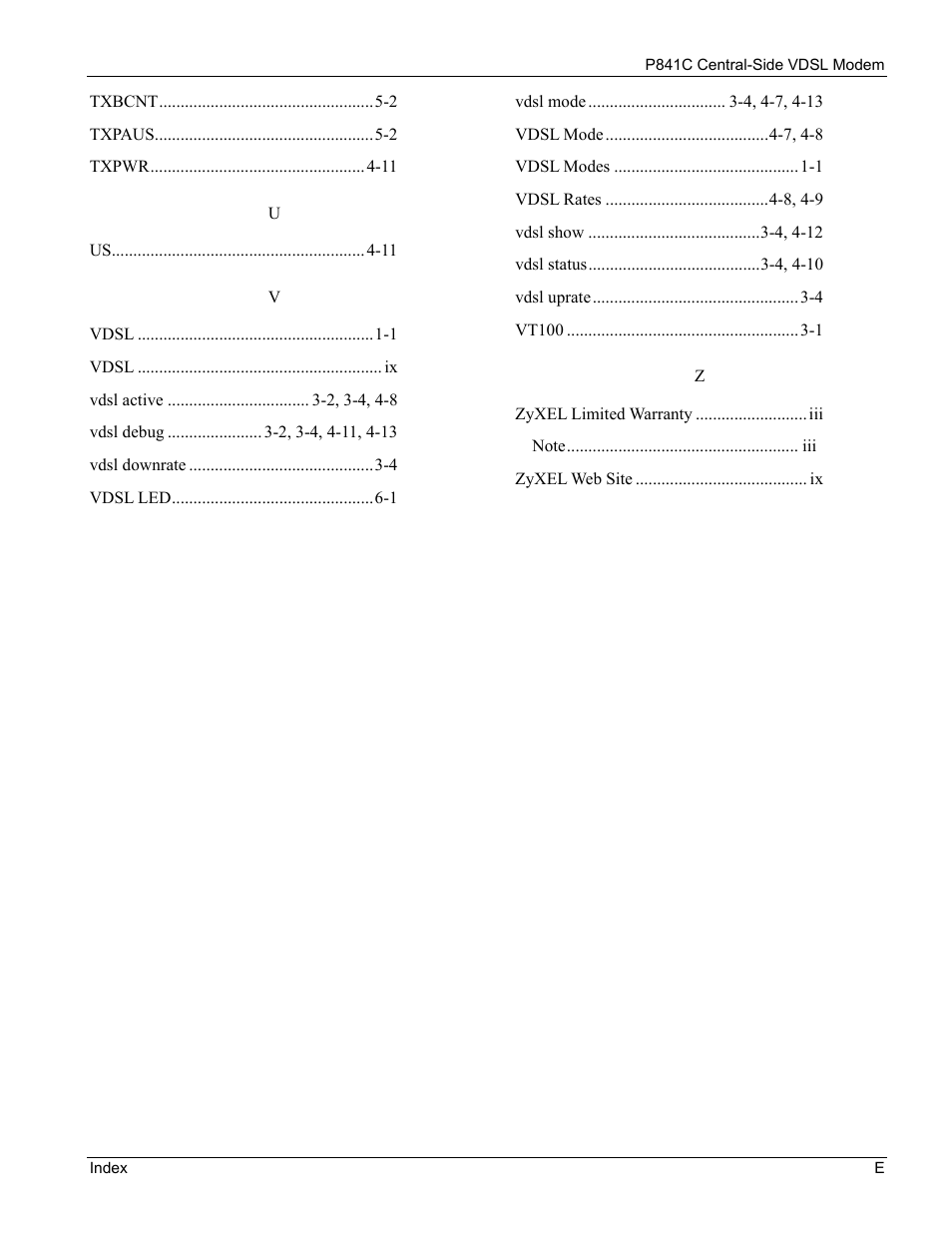 ZyXEL Communications P841C User Manual | Page 41 / 41