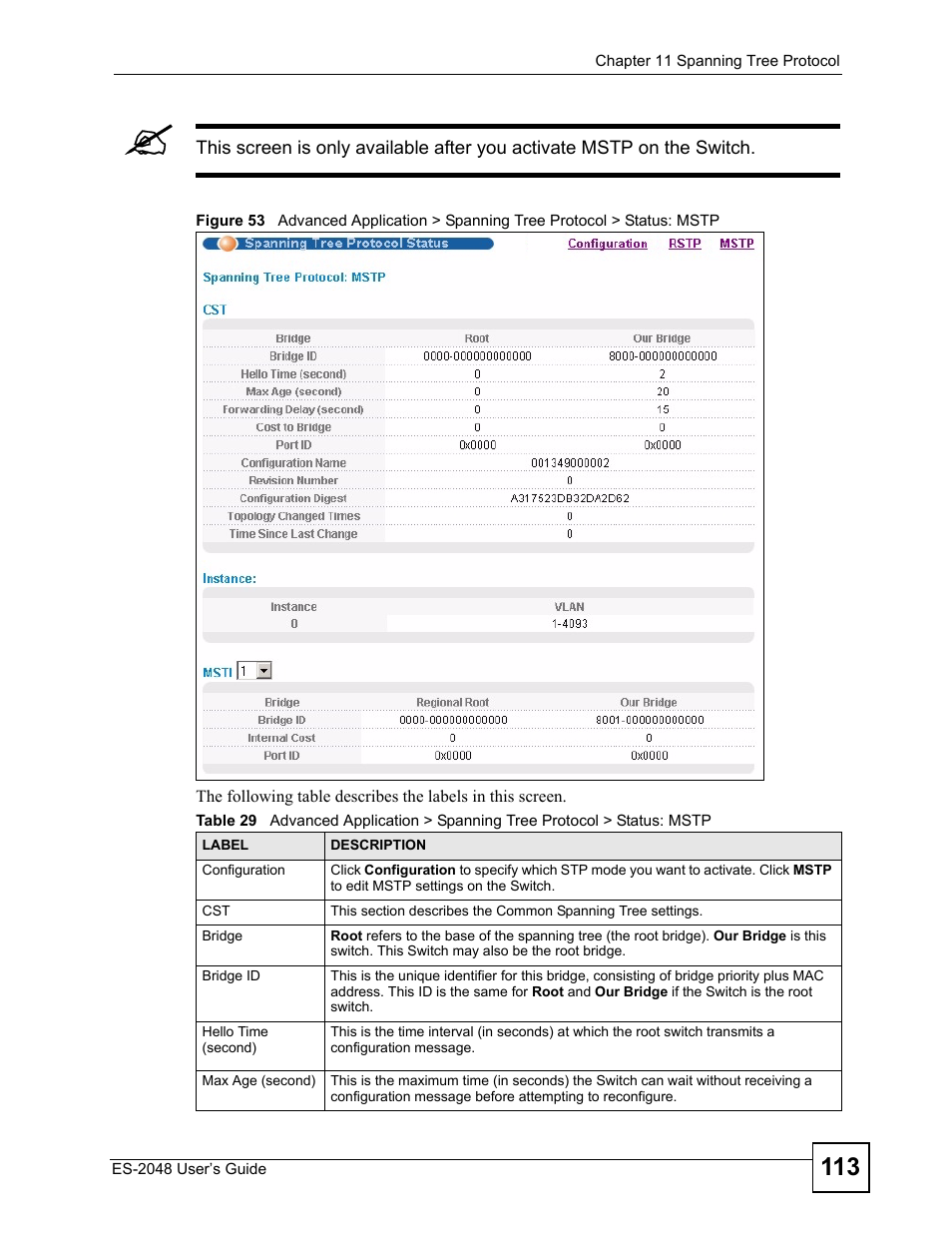 ZyXEL Communications ZyXEL Dimension ES-2048 User Manual | Page 113 / 306