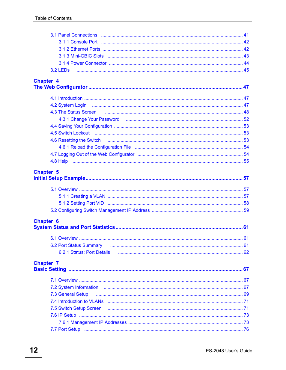 ZyXEL Communications ZyXEL Dimension ES-2048 User Manual | Page 12 / 306