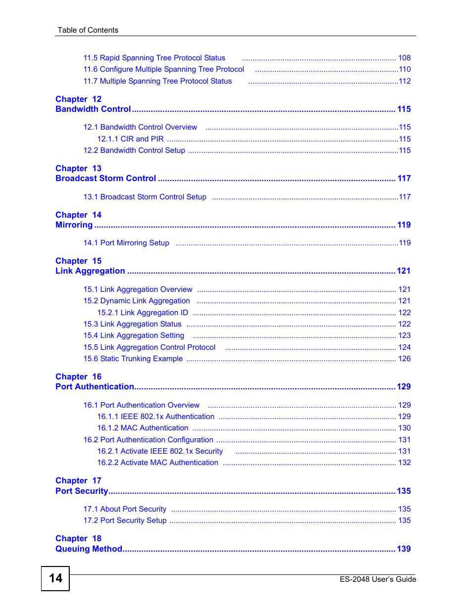 ZyXEL Communications ZyXEL Dimension ES-2048 User Manual | Page 14 / 306