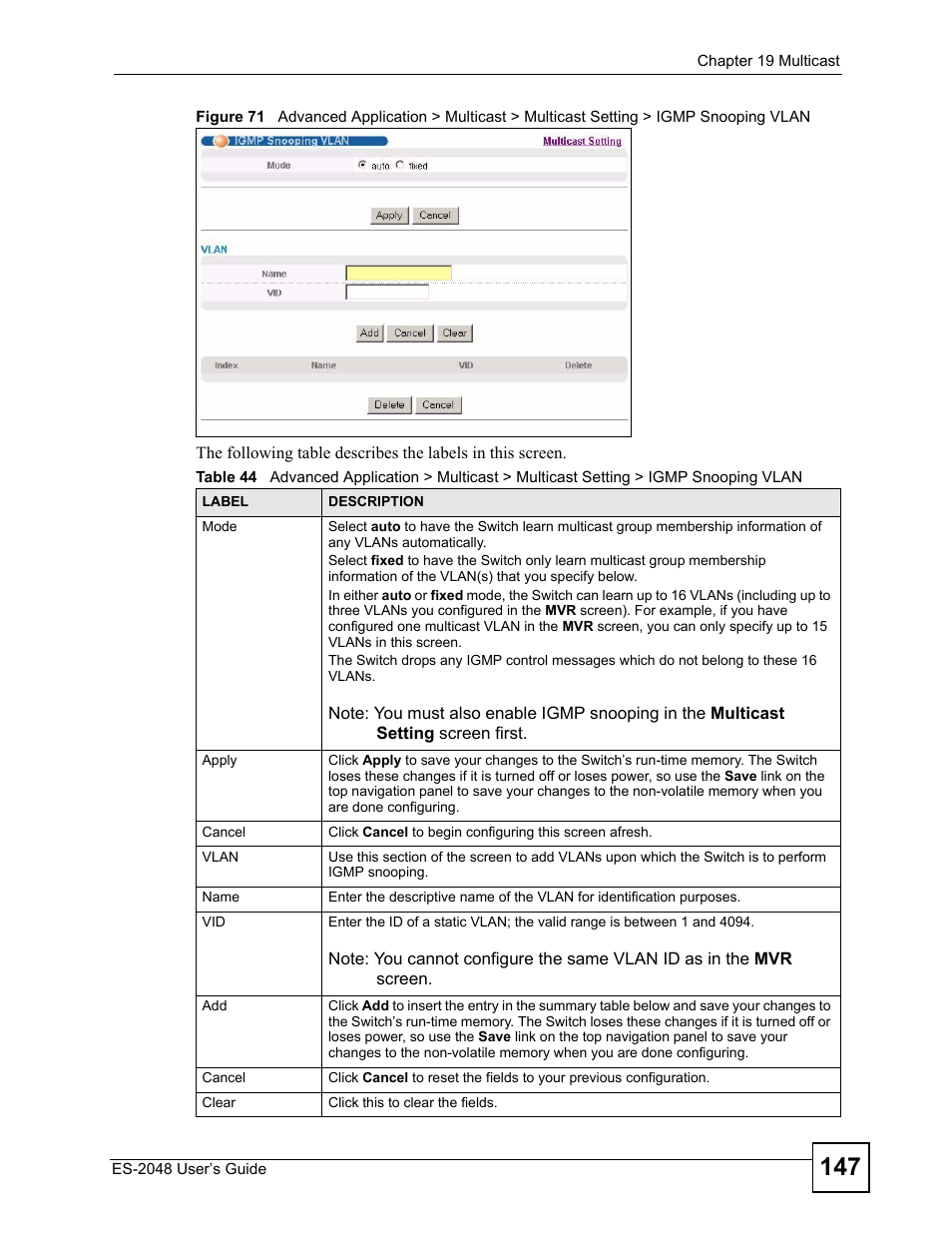 ZyXEL Communications ZyXEL Dimension ES-2048 User Manual | Page 147 / 306