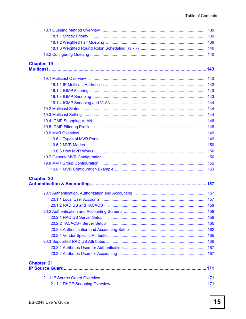 ZyXEL Communications ZyXEL Dimension ES-2048 User Manual | Page 15 / 306