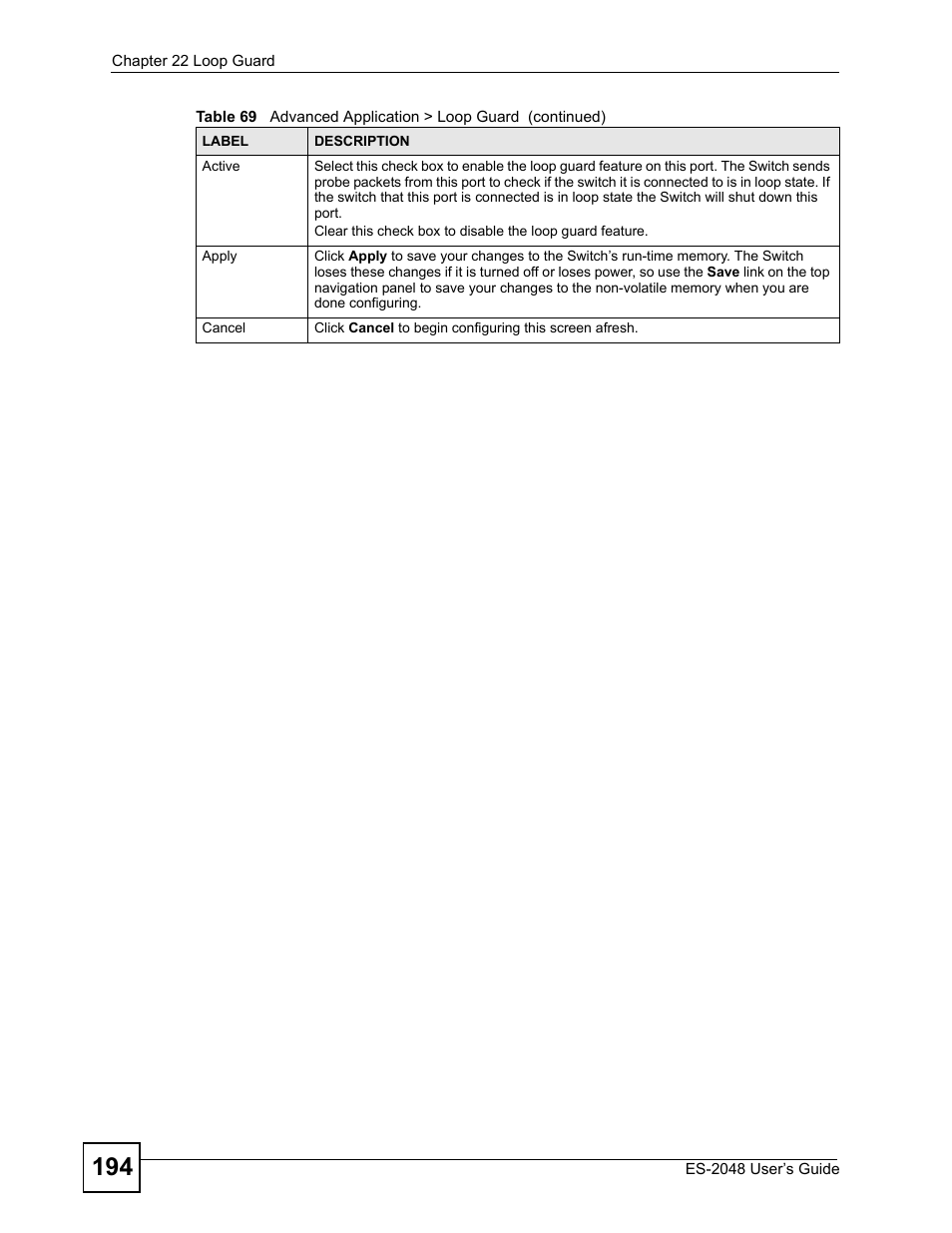 ZyXEL Communications ZyXEL Dimension ES-2048 User Manual | Page 194 / 306