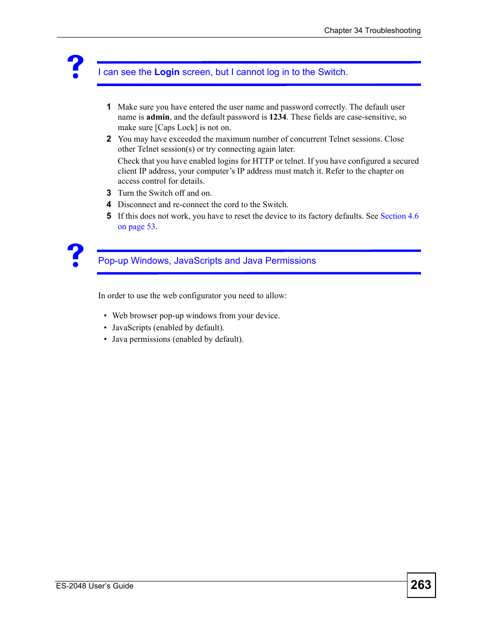 ZyXEL Communications ZyXEL Dimension ES-2048 User Manual | Page 263 / 306