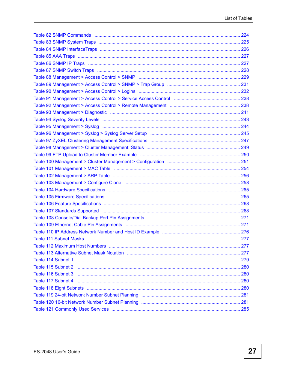 ZyXEL Communications ZyXEL Dimension ES-2048 User Manual | Page 27 / 306