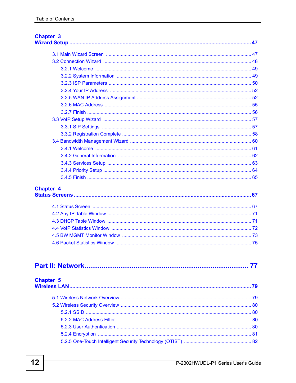 Part ii: network | ZyXEL Communications Network Device P-2302 User Manual | Page 12 / 359