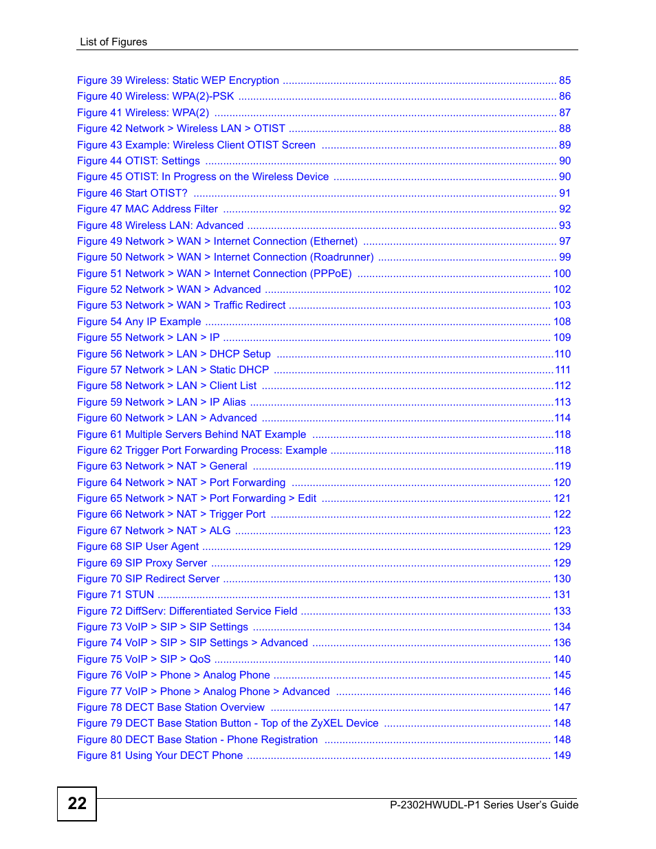 ZyXEL Communications Network Device P-2302 User Manual | Page 22 / 359