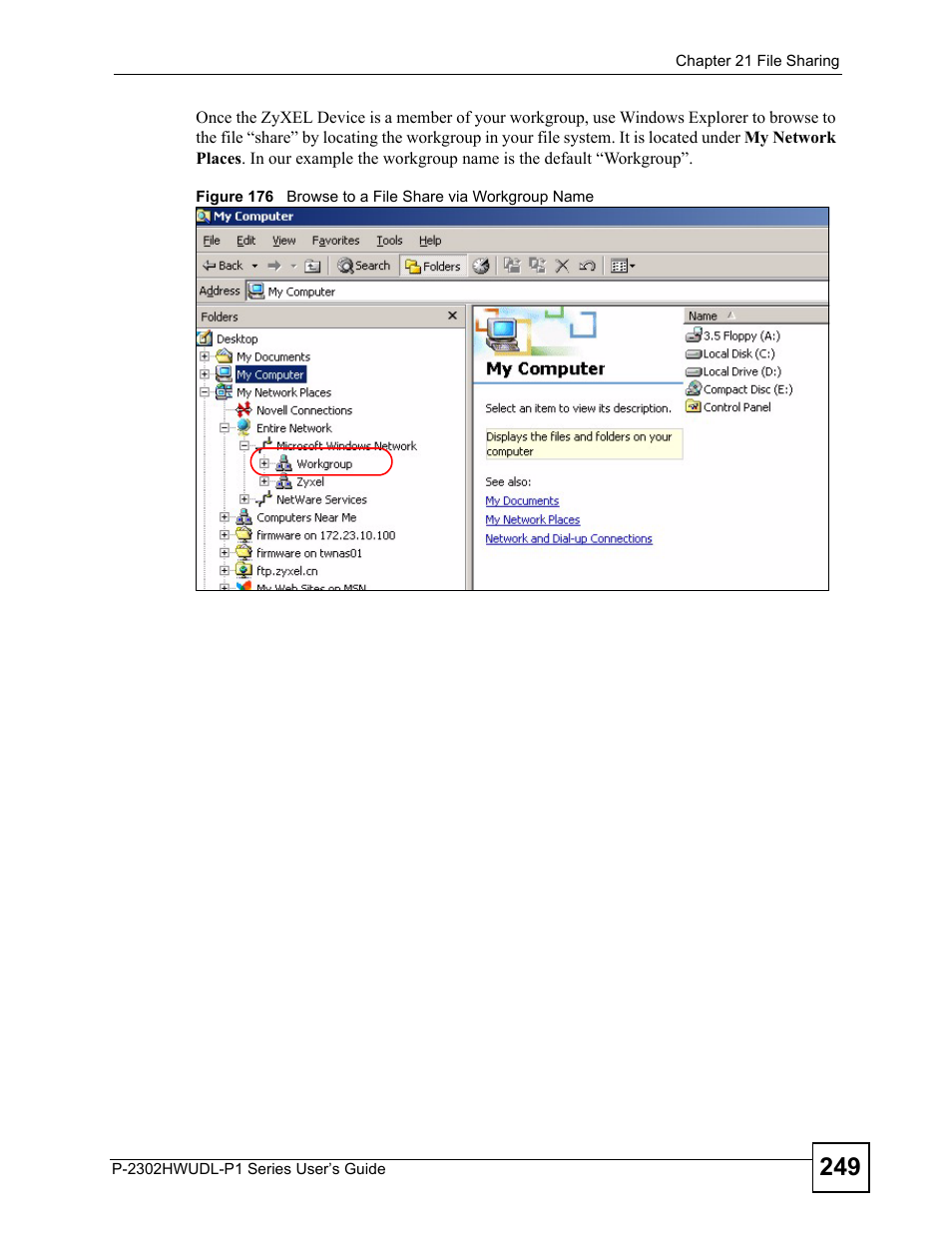 ZyXEL Communications Network Device P-2302 User Manual | Page 249 / 359