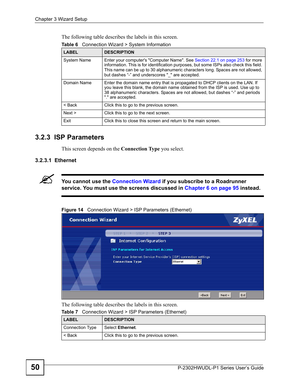 3 isp parameters | ZyXEL Communications Network Device P-2302 User Manual | Page 50 / 359