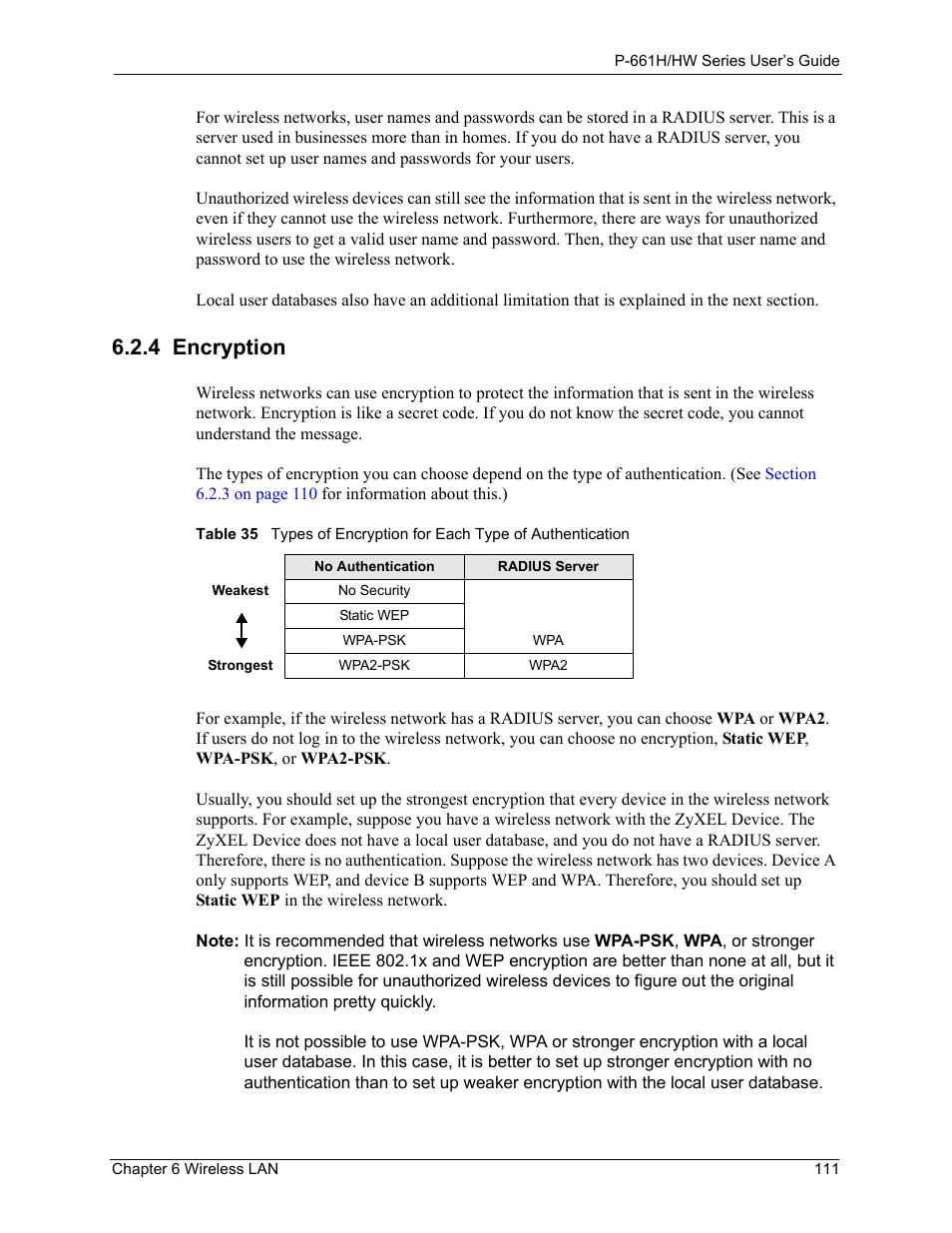 4 encryption | ZyXEL Communications P-661H Series User Manual | Page 111 / 383