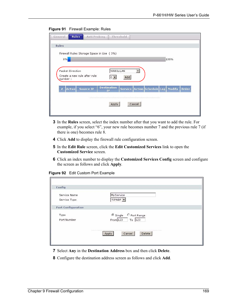 ZyXEL Communications P-661H Series User Manual | Page 169 / 383