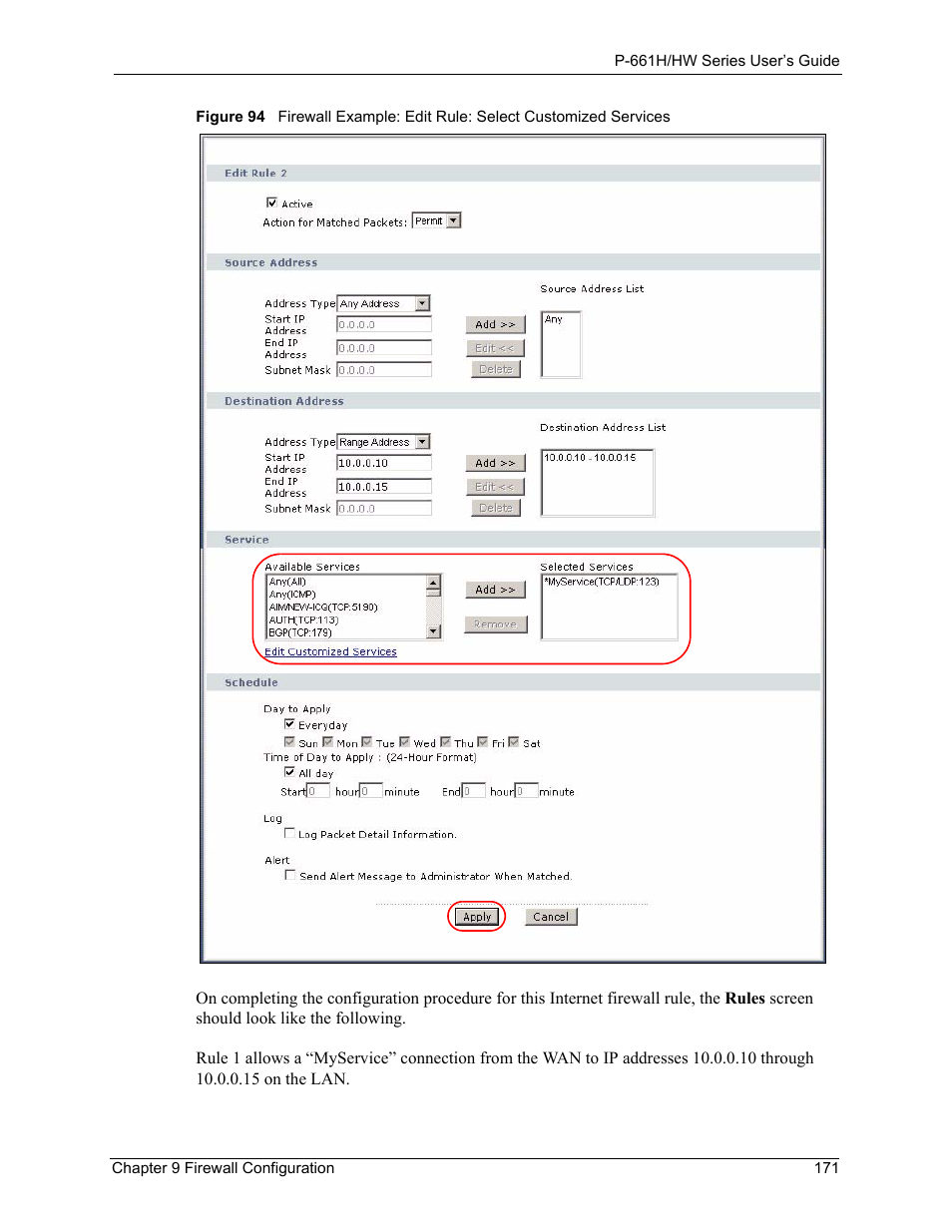 ZyXEL Communications P-661H Series User Manual | Page 171 / 383