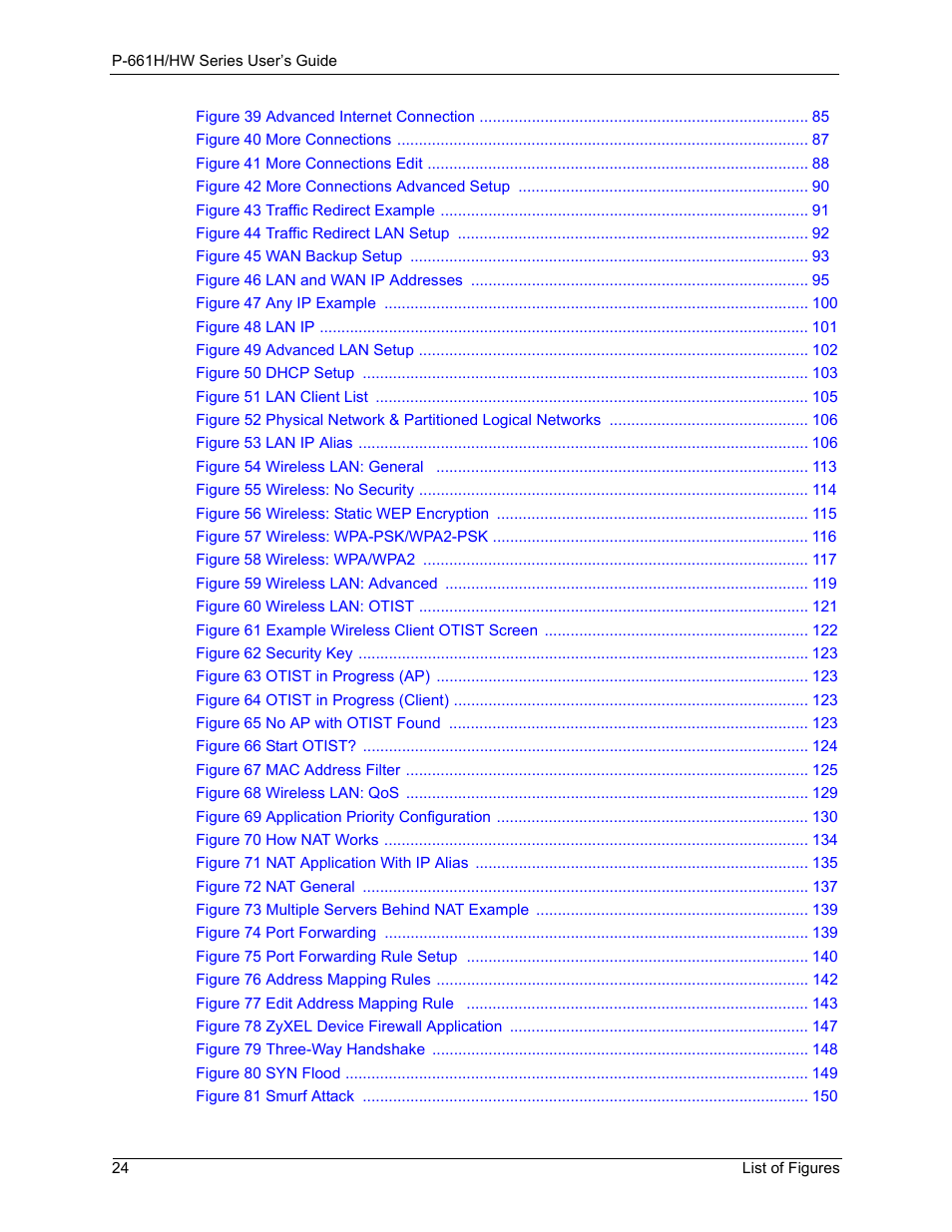ZyXEL Communications P-661H Series User Manual | Page 24 / 383