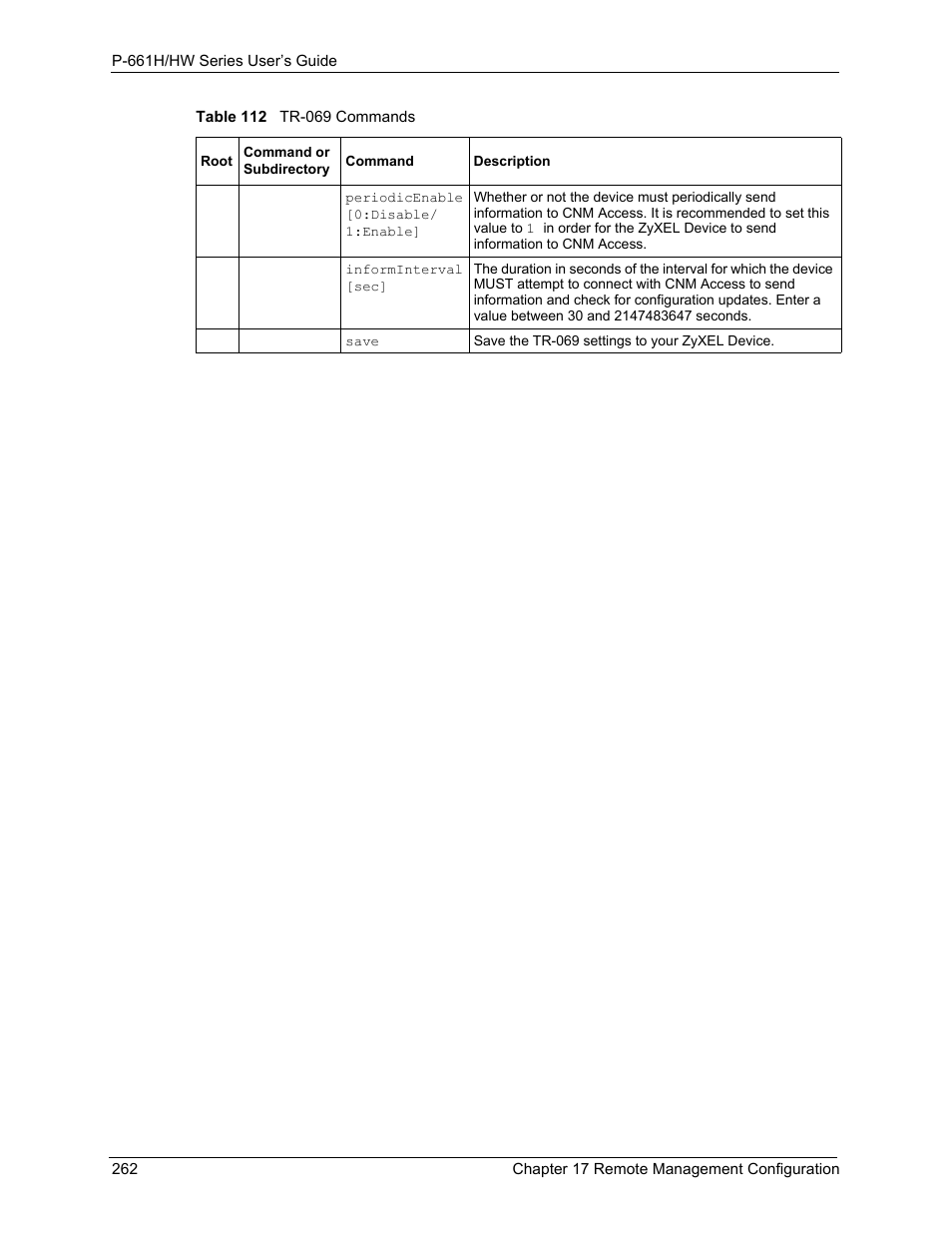 ZyXEL Communications P-661H Series User Manual | Page 262 / 383