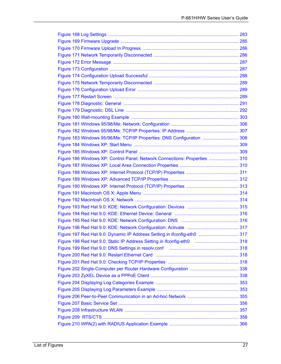 ZyXEL Communications P-661H Series User Manual | Page 27 / 383