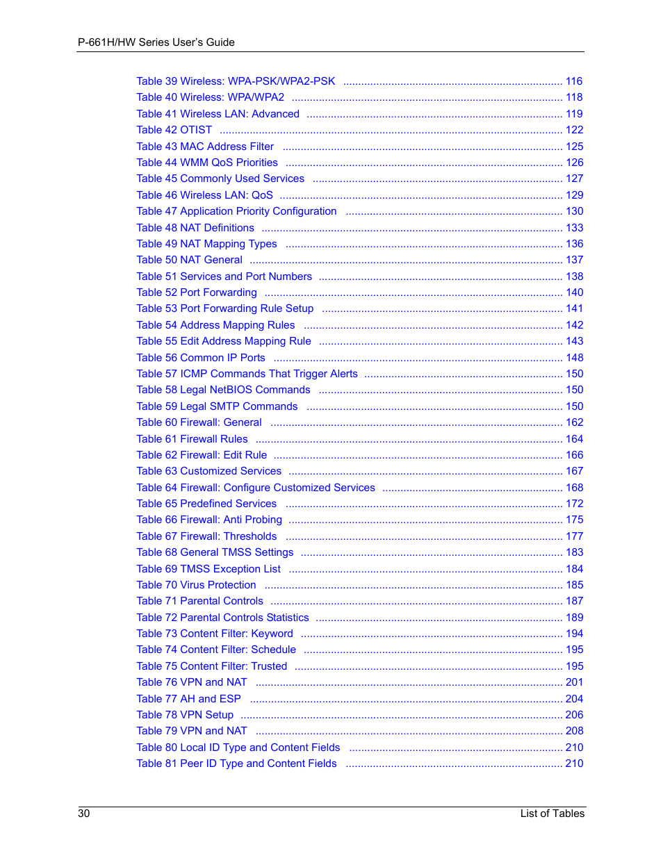 ZyXEL Communications P-661H Series User Manual | Page 30 / 383