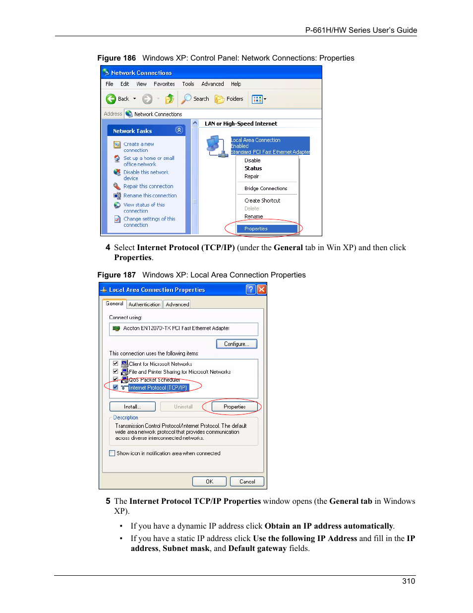 ZyXEL Communications P-661H Series User Manual | Page 310 / 383