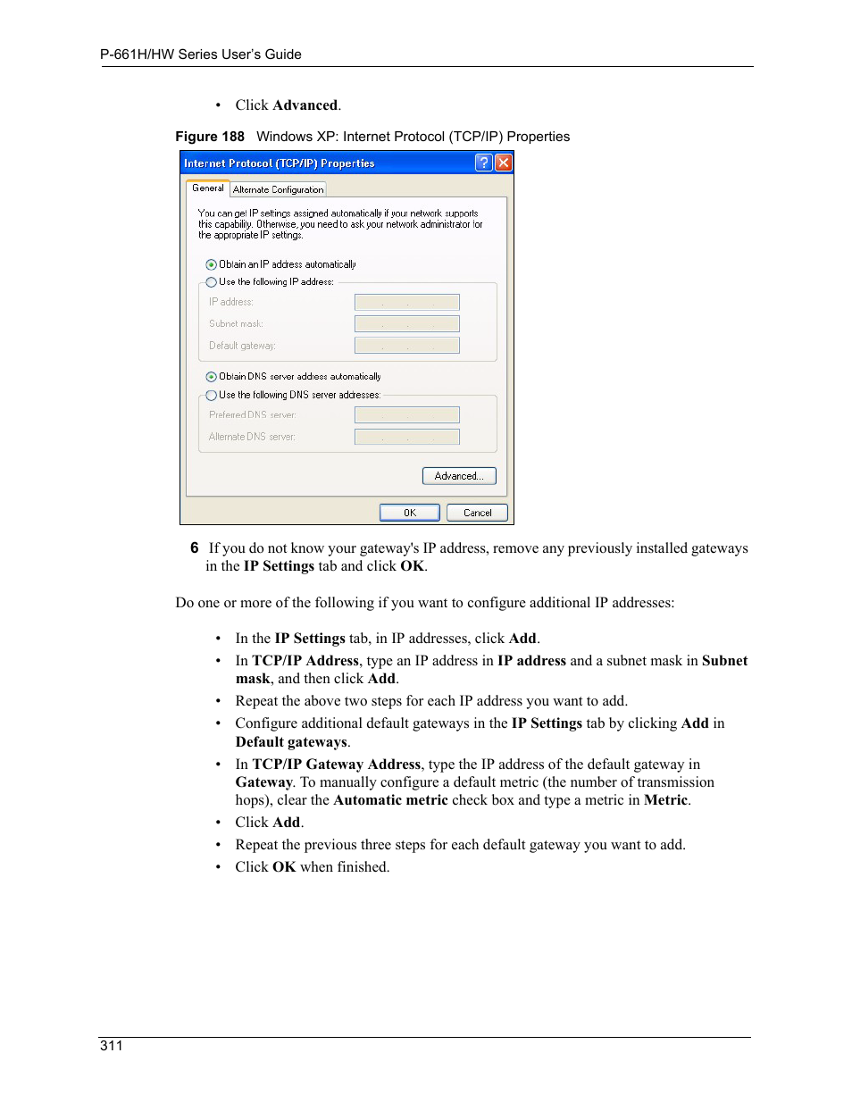 ZyXEL Communications P-661H Series User Manual | Page 311 / 383
