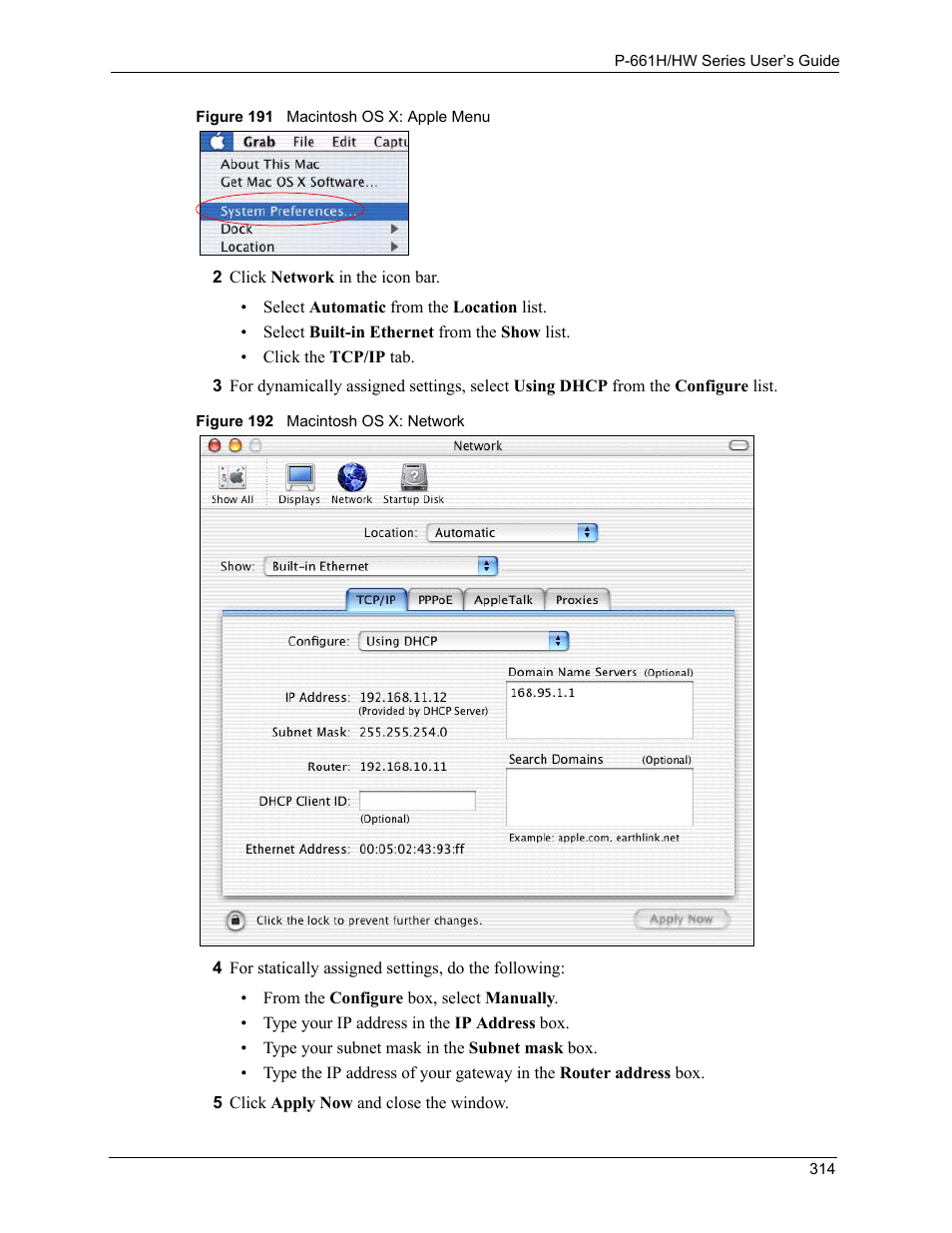 ZyXEL Communications P-661H Series User Manual | Page 314 / 383