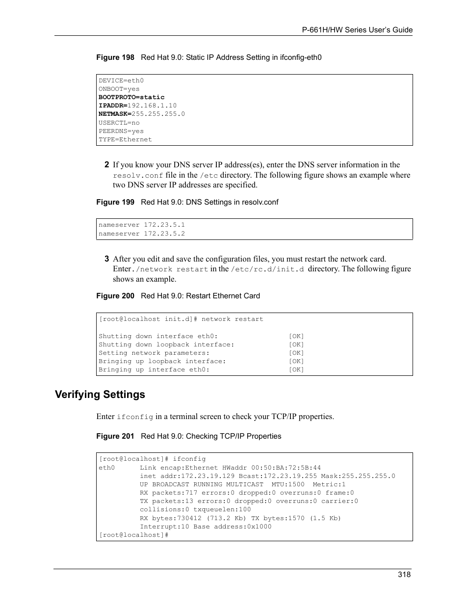 Verifying settings | ZyXEL Communications P-661H Series User Manual | Page 318 / 383