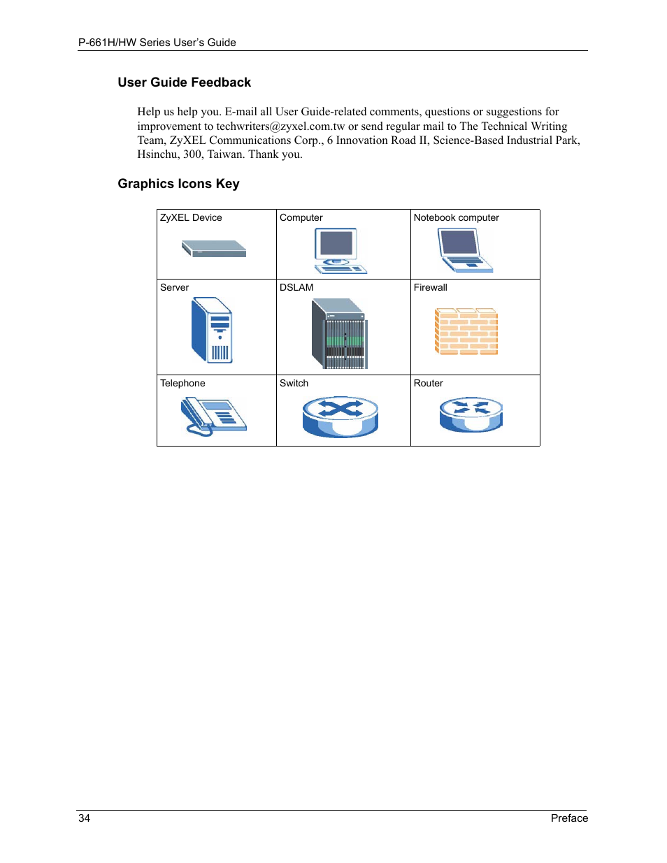 ZyXEL Communications P-661H Series User Manual | Page 34 / 383