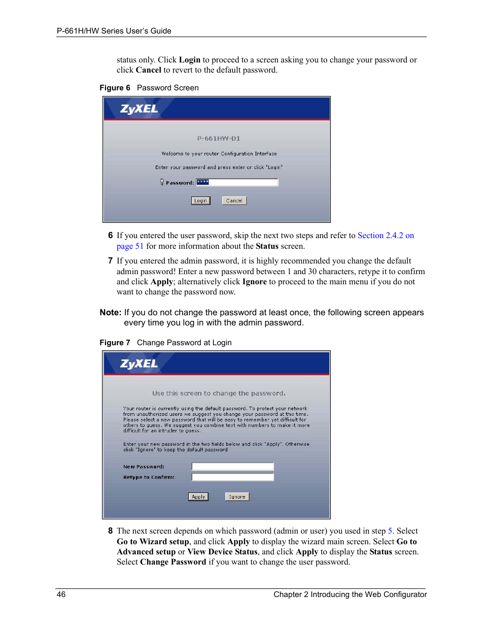 ZyXEL Communications P-661H Series User Manual | Page 46 / 383