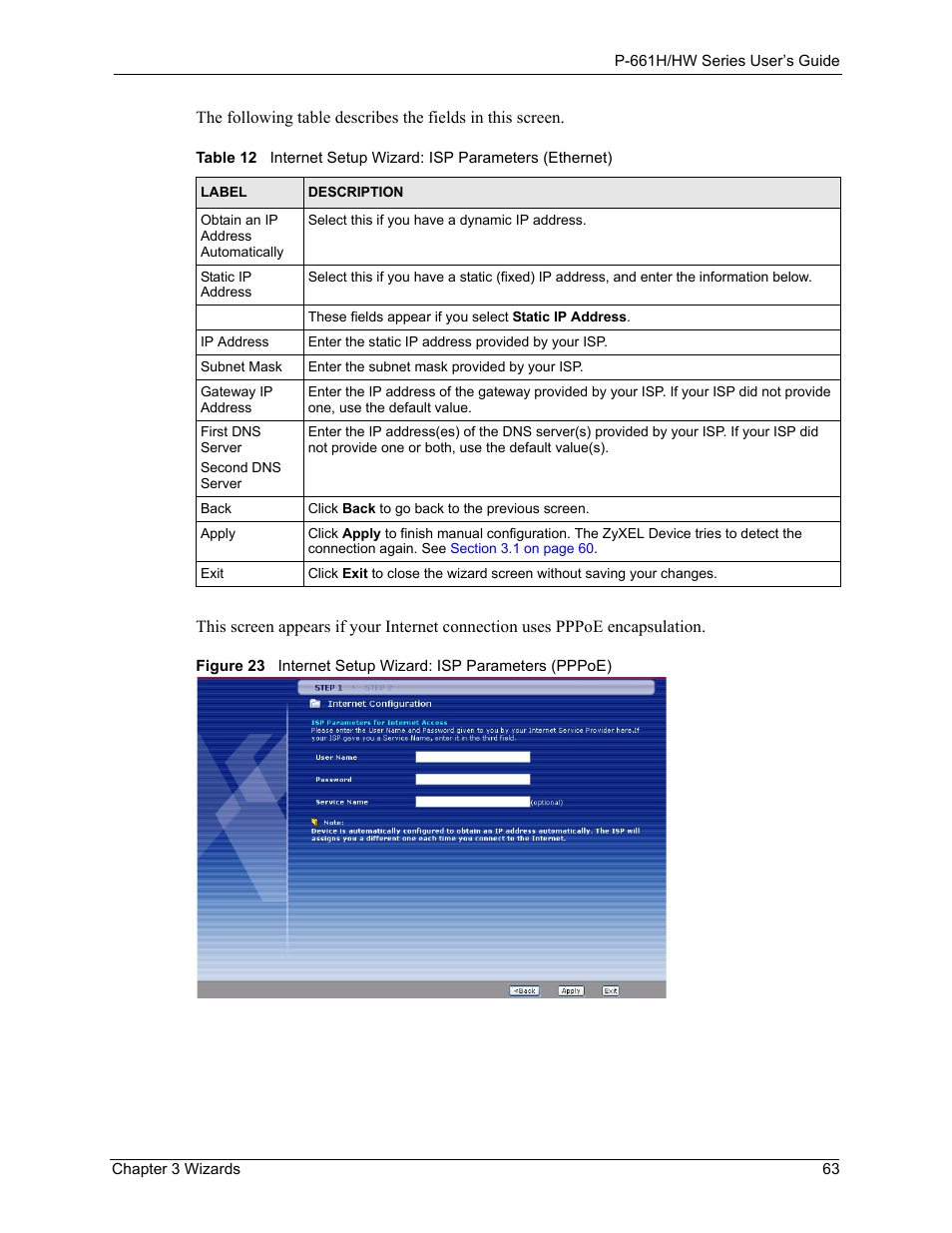ZyXEL Communications P-661H Series User Manual | Page 63 / 383