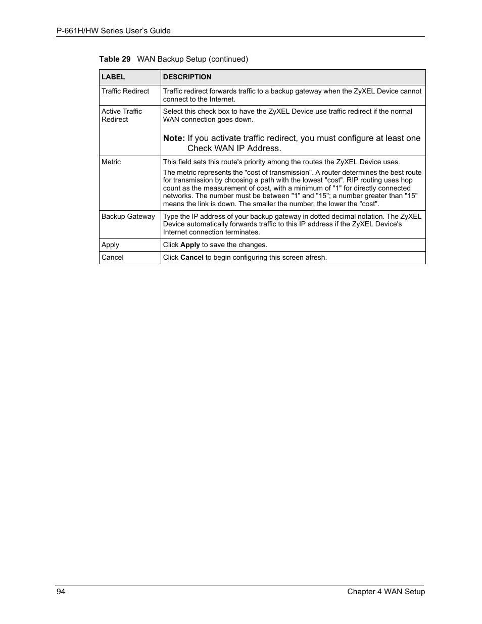 ZyXEL Communications P-661H Series User Manual | Page 94 / 383
