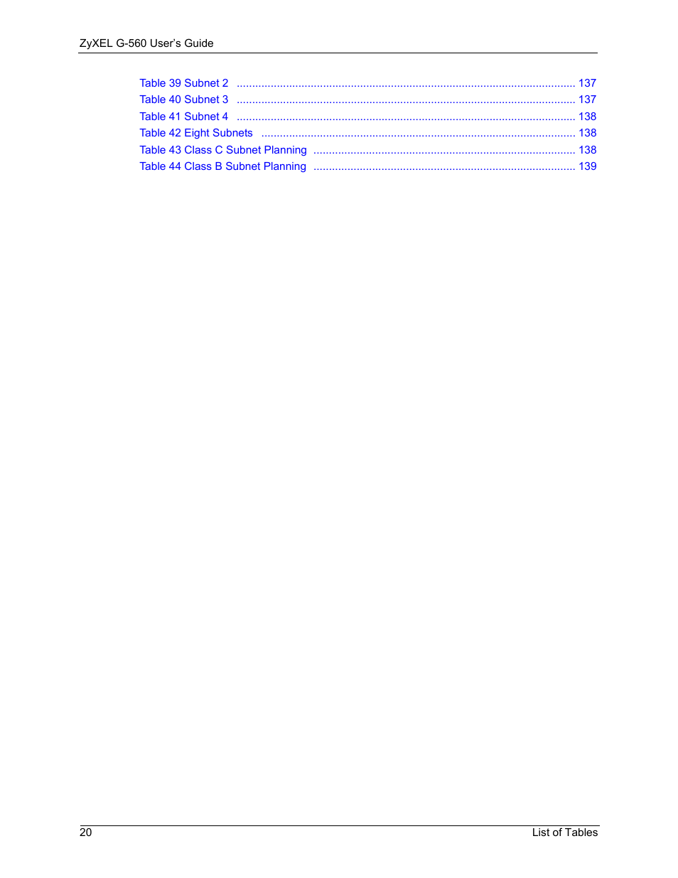 ZyXEL Communications 802.11g Wireless Access Point ZyXEL G-560 User Manual | Page 20 / 144