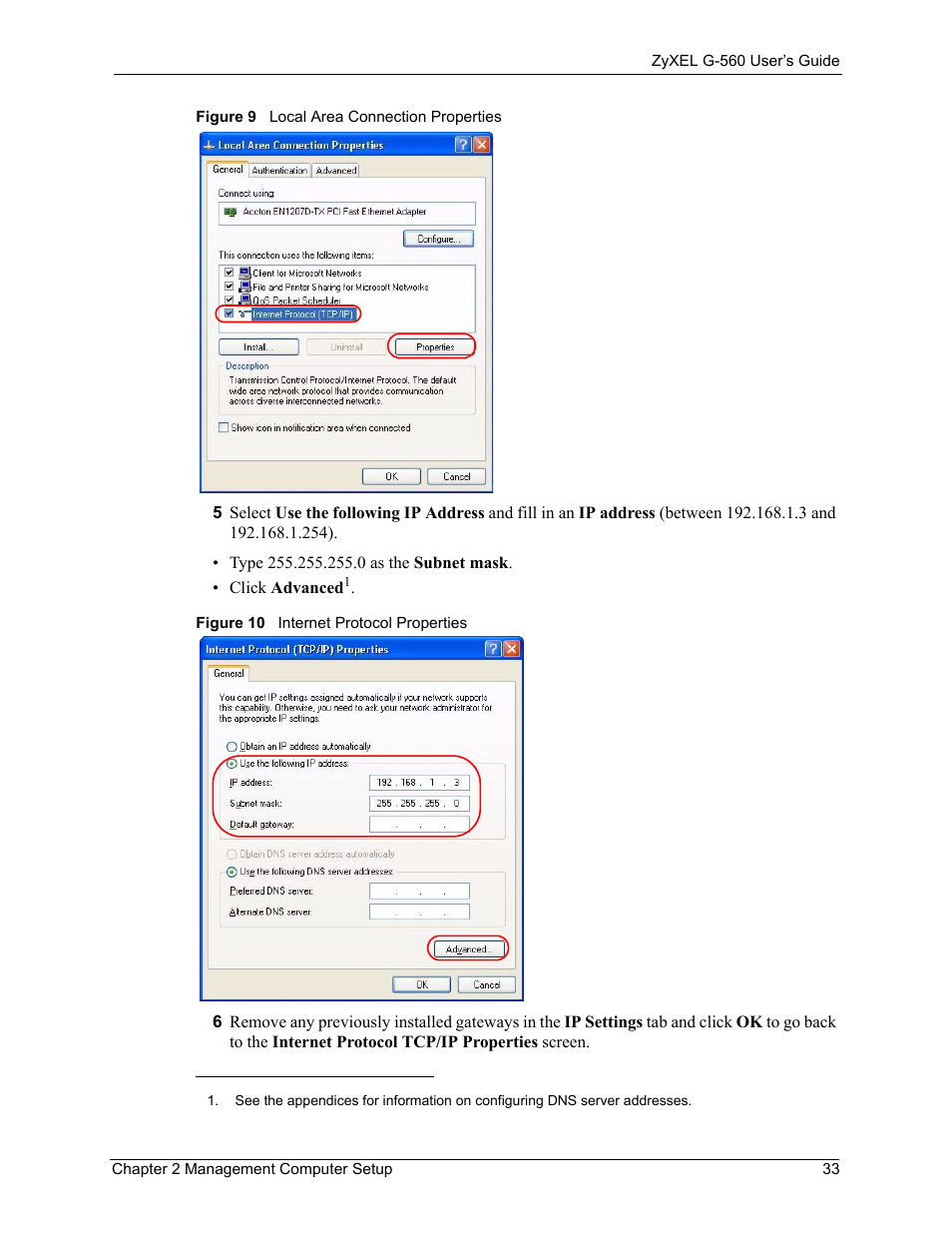 ZyXEL Communications 802.11g Wireless Access Point ZyXEL G-560 User Manual | Page 33 / 144