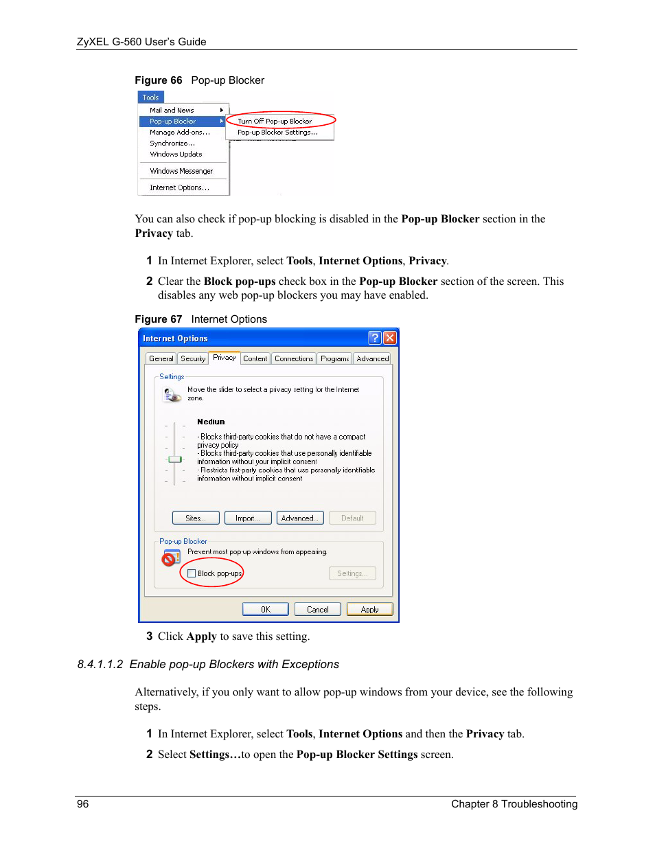 ZyXEL Communications 802.11g Wireless Access Point ZyXEL G-560 User Manual | Page 96 / 144
