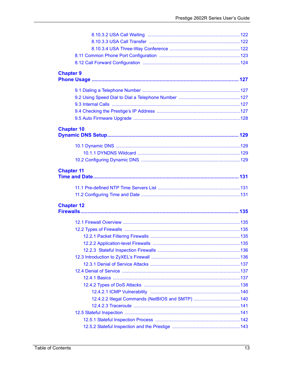 ZyXEL Communications Prestige 2602R Series User Manual | Page 13 / 450