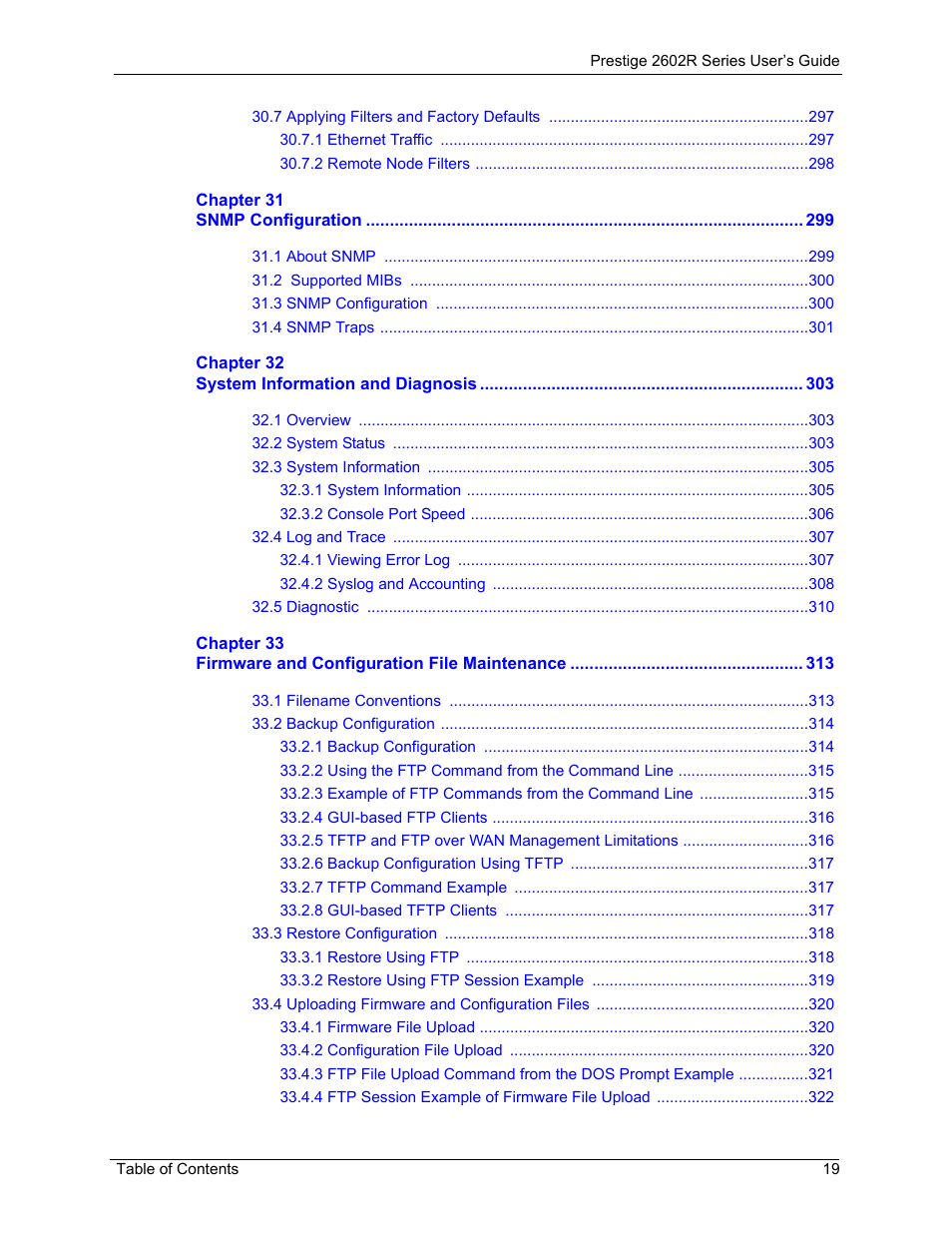 ZyXEL Communications Prestige 2602R Series User Manual | Page 19 / 450