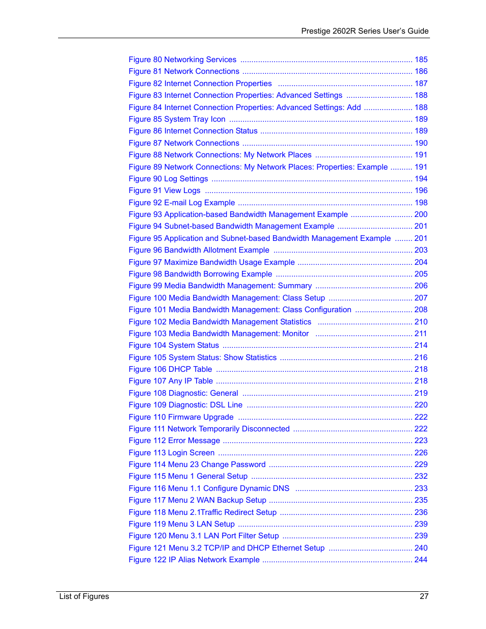 ZyXEL Communications Prestige 2602R Series User Manual | Page 27 / 450