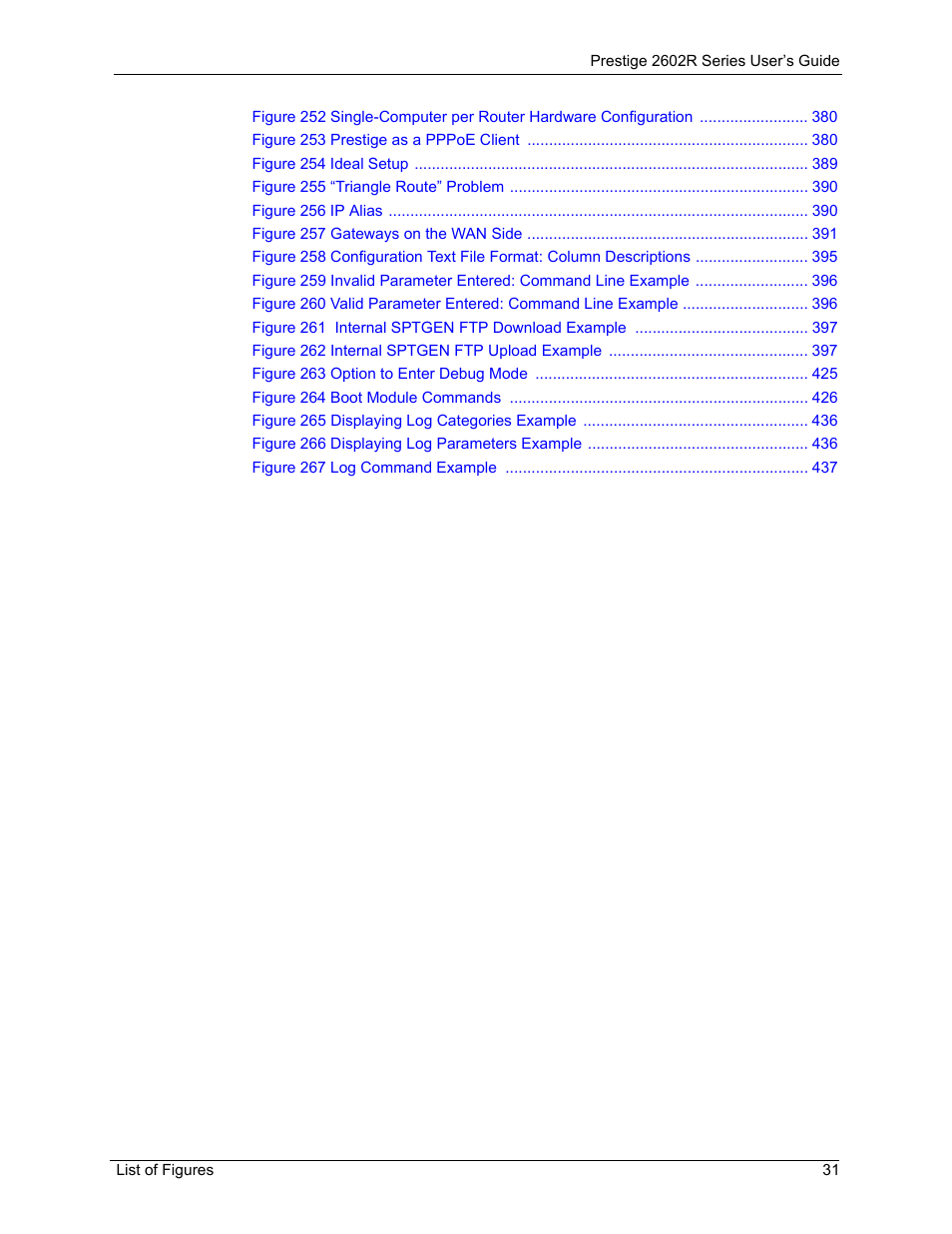 ZyXEL Communications Prestige 2602R Series User Manual | Page 31 / 450