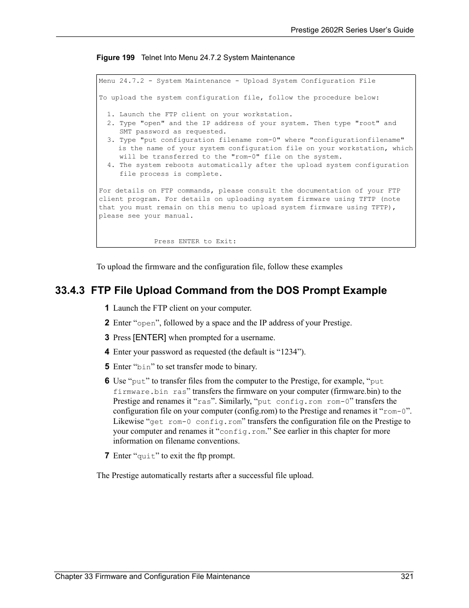 ZyXEL Communications Prestige 2602R Series User Manual | Page 321 / 450