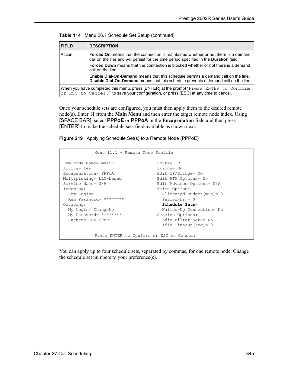 ZyXEL Communications Prestige 2602R Series User Manual | Page 345 / 450