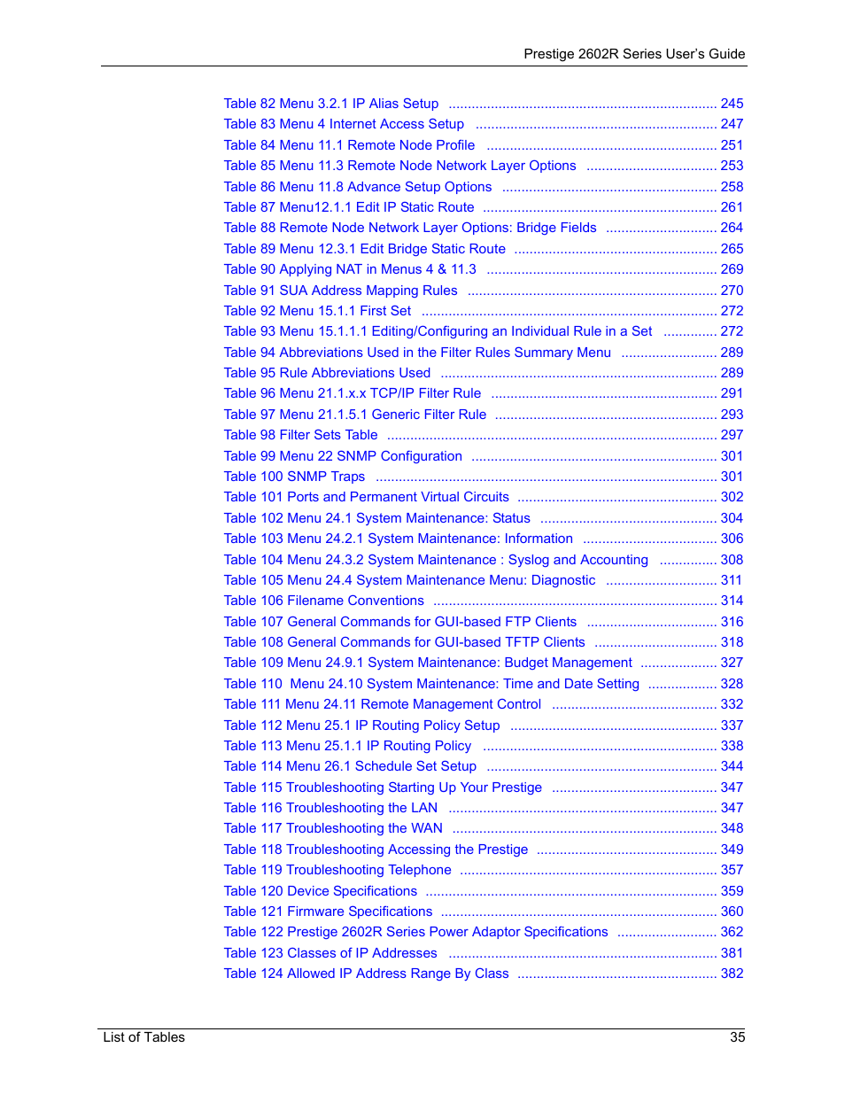 ZyXEL Communications Prestige 2602R Series User Manual | Page 35 / 450