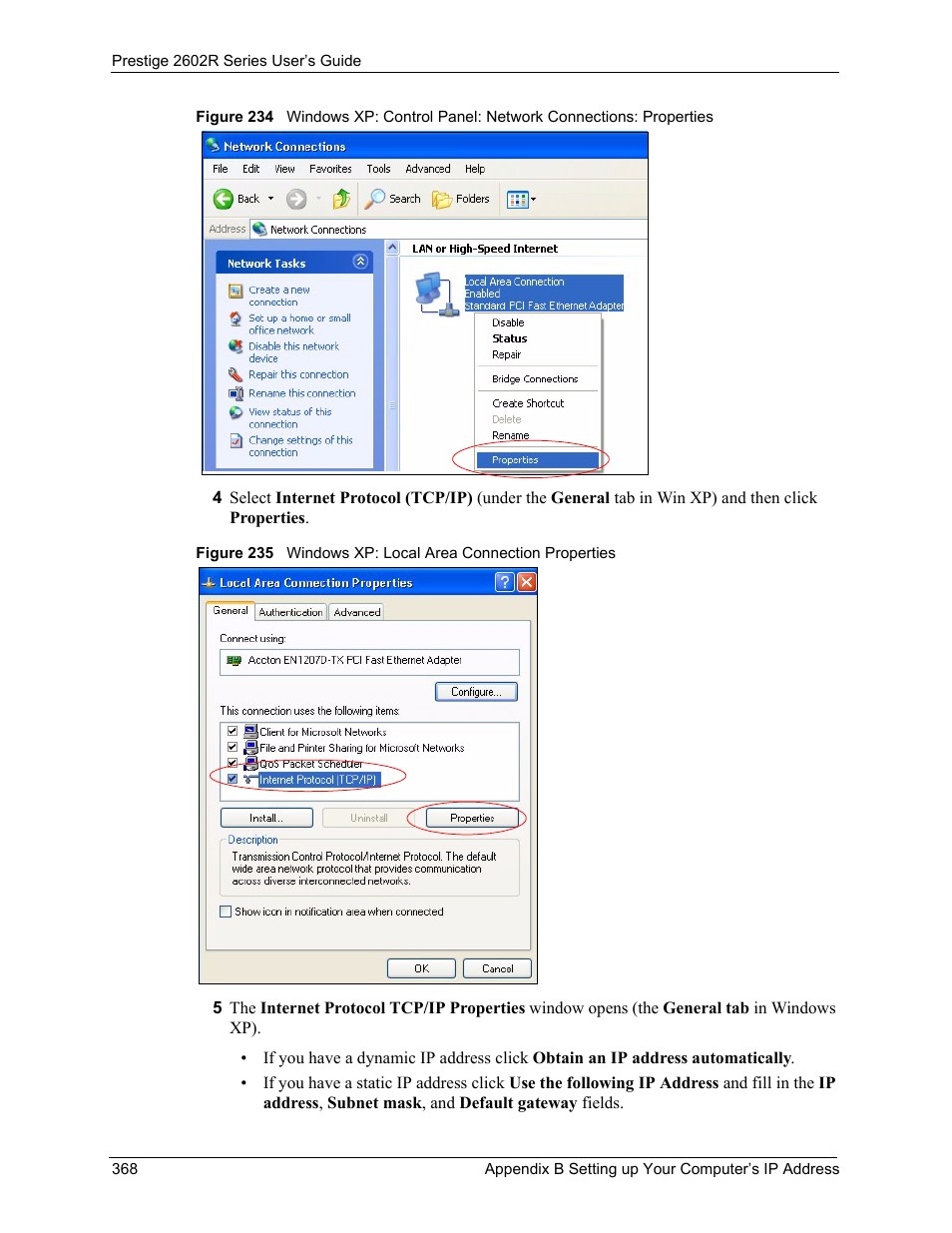 ZyXEL Communications Prestige 2602R Series User Manual | Page 368 / 450